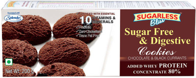 

Sugarless Bliss Sugar Free Chocolate Black Currant Cookies(200 g)