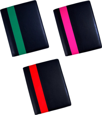 

COI leatherite black/green black/pink and black/red conference file and folder for certificate and documents for student portfolio with zip expending file folder ( set of 3 )(Set Of 3, black/green, black/pink, black/red)