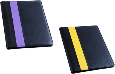 

COI leatherite black/yellow and black/purple conference file and folder for certificate and documents for students portfolio with zip expending file folder ( set of 2 )(Set Of 2, black/yellow, black/purple)