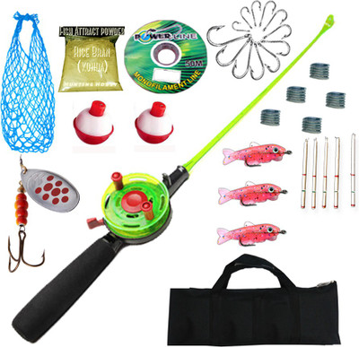 

Hunting Hobby Fishing Rod, Reel, Accessories Complete Kit MIni Ice Multicolor Fishing Rod(27 cm, 0.20 kg, Multicolor)