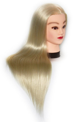 

Majik 100% Real Human Practice Manikin Head dressing Dummy Salon With Clamp Holder Hair Extension