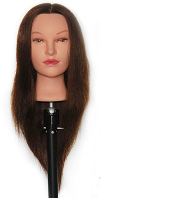 

Majik 100% Real Human Practice Manikin dressing Dummy Salon Head With Clamp Holder Hair Extension