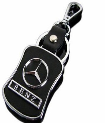 

eShop24x7 MERCEDES leather imported key ring chrome car logo Key Chain