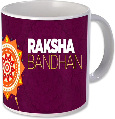 

Heyworlds Happy Raksha Bandhan Gifts 1093 Ceramic Mug(325 ml), Multicolor
