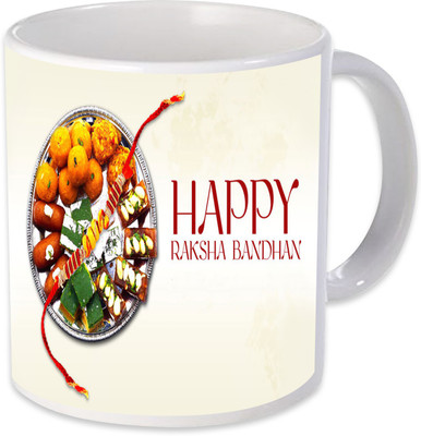 

Heyworlds Happy Raksha Bandhan Gifts 1088 Ceramic Mug(325 ml), Multicolor