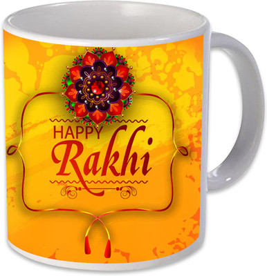 

Heyworlds Happy Raksha Bandhan Gifts 996 Ceramic Mug(325 ml), Multicolor