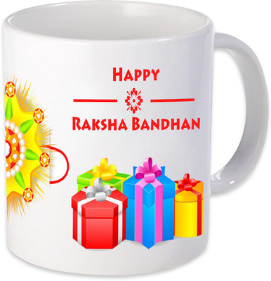 

Heyworlds Happy Raksha Bandhan Gifts 1089 Ceramic Mug(325 ml), Multicolor