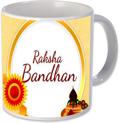 

Heyworlds Happy Raksha Bandhan Gifts 1096 Ceramic Mug(325 ml), Multicolor