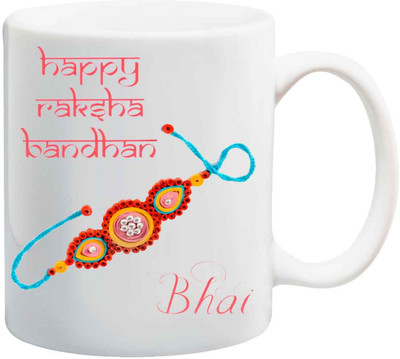

ME&YOU Happy Raksha Bandhan Bhai printed Ceramic Mug(325 ml), Multicolor
