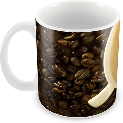 

Tuelip Printed Glorious Quotes About Your Favorite Drink Tea And Coffee 350 ml Ceramic Mug(350 ml), White
