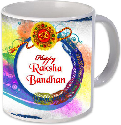 

Heyworlds Happy Raksha Bandhan Gifts 1098 Ceramic Mug(325 ml), Multicolor