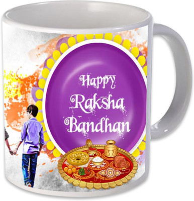 

Heyworlds Happy Raksha Bandhan Gifts 1097 Ceramic Mug(325 ml), Multicolor
