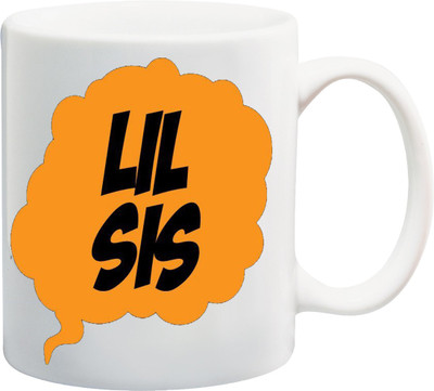 

ME&YOU Raksha Bandhan Gift For Sister/ Behan; lil sis printed Ceramic Mug(325 ml), Multicolor