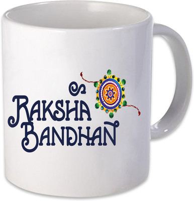 

Heyworlds Happy Raksha Bandhan Gifts 999 Ceramic Mug(325 ml), Multicolor
