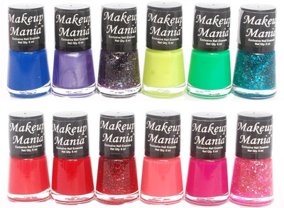 

Makeup Mania Exclusive Nail Polish Set of 12 Pcs. Multicolor Set No. 85(Pack of 12)