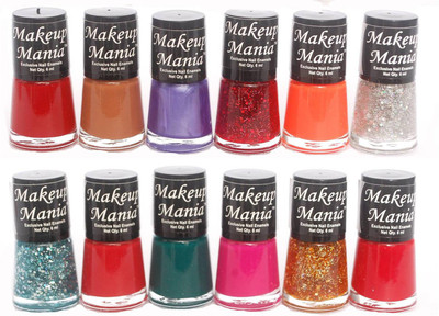 

Makeup Mania Exclusive Nail Polish Set of 12 Pcs. Multicolor Set No. 76(Pack of 12)