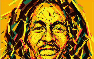 

Bob Marley Smiling Poster for room and office Paper Print(12 inch X 18 inch, Rolled)