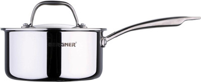 

Bergner Argent Tri-ply Sauce Curry Pan 14 cm diameter with Lid(Stainless Steel, Induction Bottom), Silver