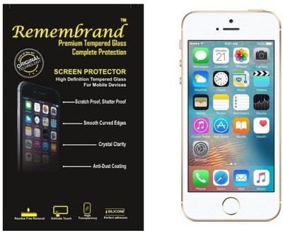 Remembrand Front and Back Tempered Glass for Apple iPhone 5s(Pack of 1)