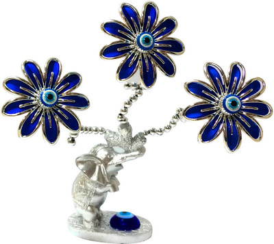 

Starstell Fengshui Evil Eye Tree with Elephant for Good Luck, Gift & Decorative Showpiece Decorative Showpiece - 15 cm(Polyresin, Multicolor)