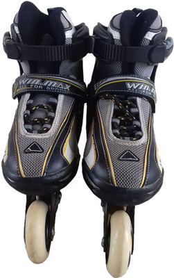 

kidoz kingdom SUPER ROLLER IN-LINE SKATE 4 SIZE 39-42 In-line Skates - Size 6-8 UK(Multicolor), Black
