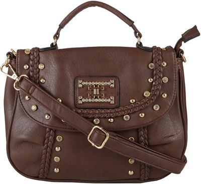 

lavu&me Women Casual Brown Polyester Sling Bag