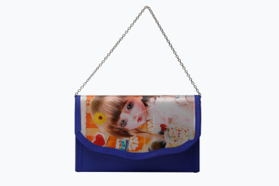 

zuberi couture Girls Evening/Party Blue Cotton Sling Bag