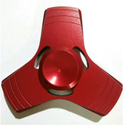 

QUALITY Metal Fidget Spinner Hand,Tri Hand Spinner for ADD, ADHD, Anxiety (Red)(Red)