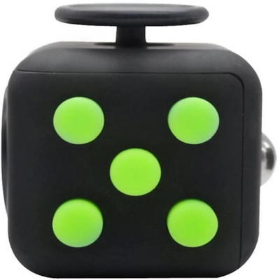 

VICTORY The Original Fidget Cube Relieves Stress & Anxiety For Children And Adults Attention Toyâ Glossy Finish - Black + Green (1 Pieces)(Multicolor)
