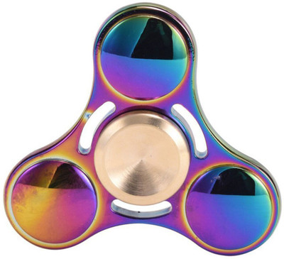 

Happy GiftMart UFO Rainbow Colorful Fidget Hand Spinner Metal Body With 2 Minute Spinning Time(Multicolor)