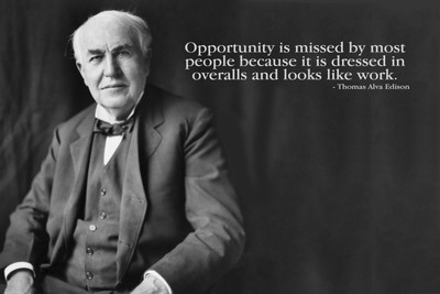 

Onebuy Thomas Alva Edison Famous Quote HD Wall Poster Fine Art Print(12 inch X 18 inch, Rolled)