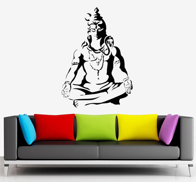 

Asmi Collections  Meditating God Shiva Sticker(Pack of 1, Multicolor