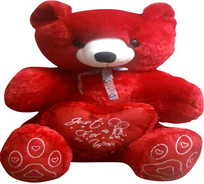 

HM Teddy Bear With Holding A Heart - 36 inch(Red, Pink), Pink;red