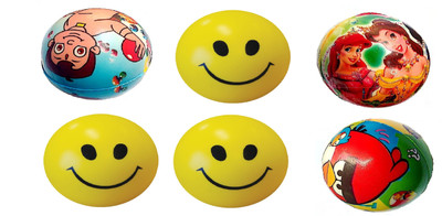 

VRV Smiley Face Balls and Printed Balls Set of 6 - 12 cm(Yellow, Red, Green), Green;red;yellow