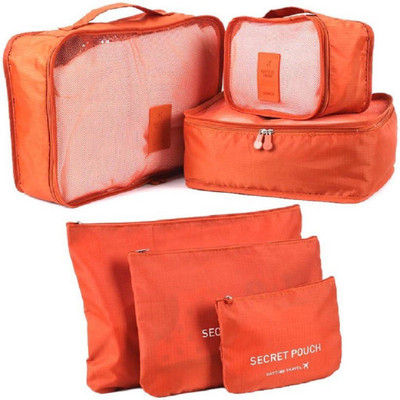 

ShopAis Travel Laundary Bag-Pack of 6 sizes(Orange)