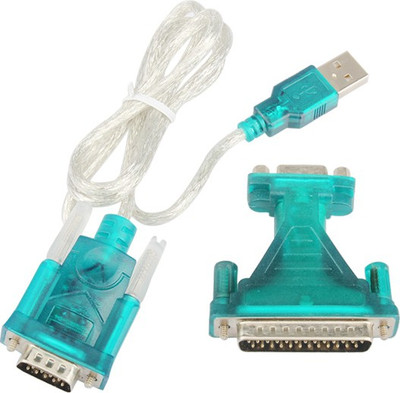 

Adnet TV-out Cable USB 2.0 to RS-232 Serial Adapter & 9-Pin to 25-Pin Converter(Green, For Computer)