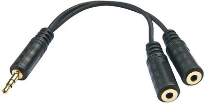 

Adnet TV-out Cable 6-Inch 3.5mm Stereo Jack Splitter for Mobile(Black, For Mobile)