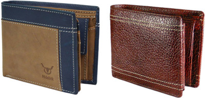 

Hidelink Men Multicolor Genuine Leather Wallet(7 Card Slots), Brown & chocolate