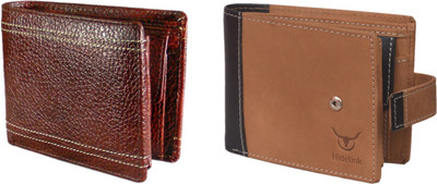 

Hidelink Men Multicolor Genuine Leather Wallet(7 Card Slots), Chocolate brown & tan