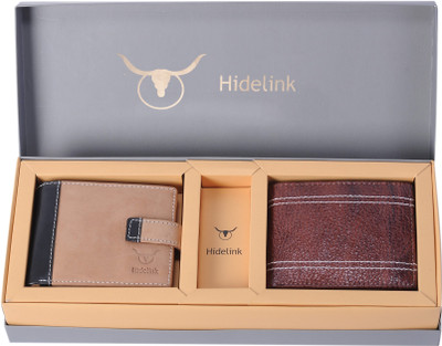 

Hidelink Men Multicolor Genuine Leather Wallet(5 Card Slots), Chocolate brown & tan