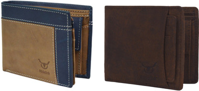 

Hidelink Men Brown Genuine Leather Wallet(7 Card Slots), Light & dark brown