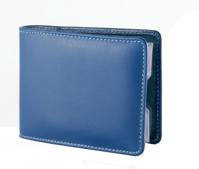 

Dudu Women Formal Blue Genuine Leather Card Holder(10 Card Slots)