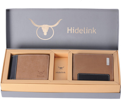 

Hidelink Men Brown Genuine Leather Wallet(5 Card Slots)