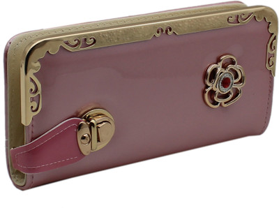 

Trendy Women Pink, Gold Artificial Leather Wallet(6 Card Slots), Palepink