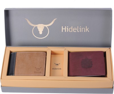 

Hidelink Men Multicolor Genuine Leather Wallet(5 Card Slots), Dark brown & reddish brown