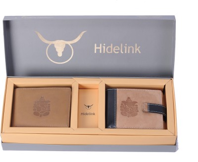 

Hidelink Men Multicolor Genuine Leather Wallet(5 Card Slots), Tan & brown