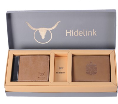 

Hidelink Men Brown Genuine Leather Wallet(5 Card Slots)