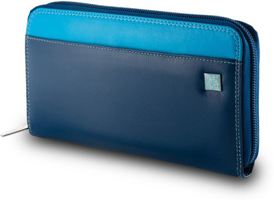 

Dudu Women Casual Blue Genuine Leather Wallet(12 Card Slots)