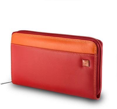 

Dudu Women Multicolor Genuine Leather Wallet(8 Card Slots), Red