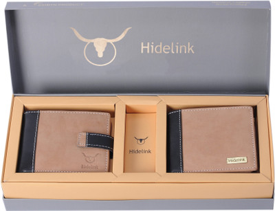 

Hidelink Men Tan Genuine Leather Wallet(5 Card Slots)
